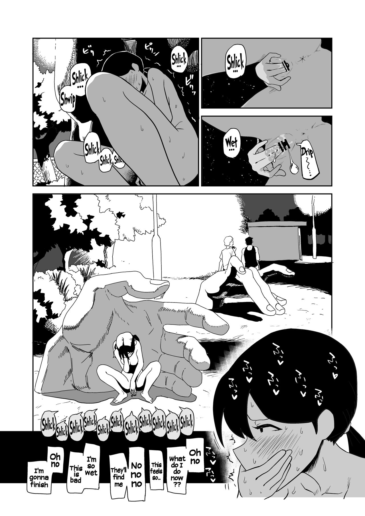 Yoru, Kouen, Roshutsu Jii. | Night, Park, Public Masturbation page 11 full