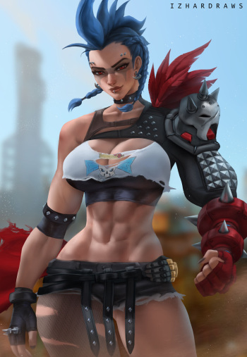 [IzharDraws] Junker Queen (Overwatch) cover