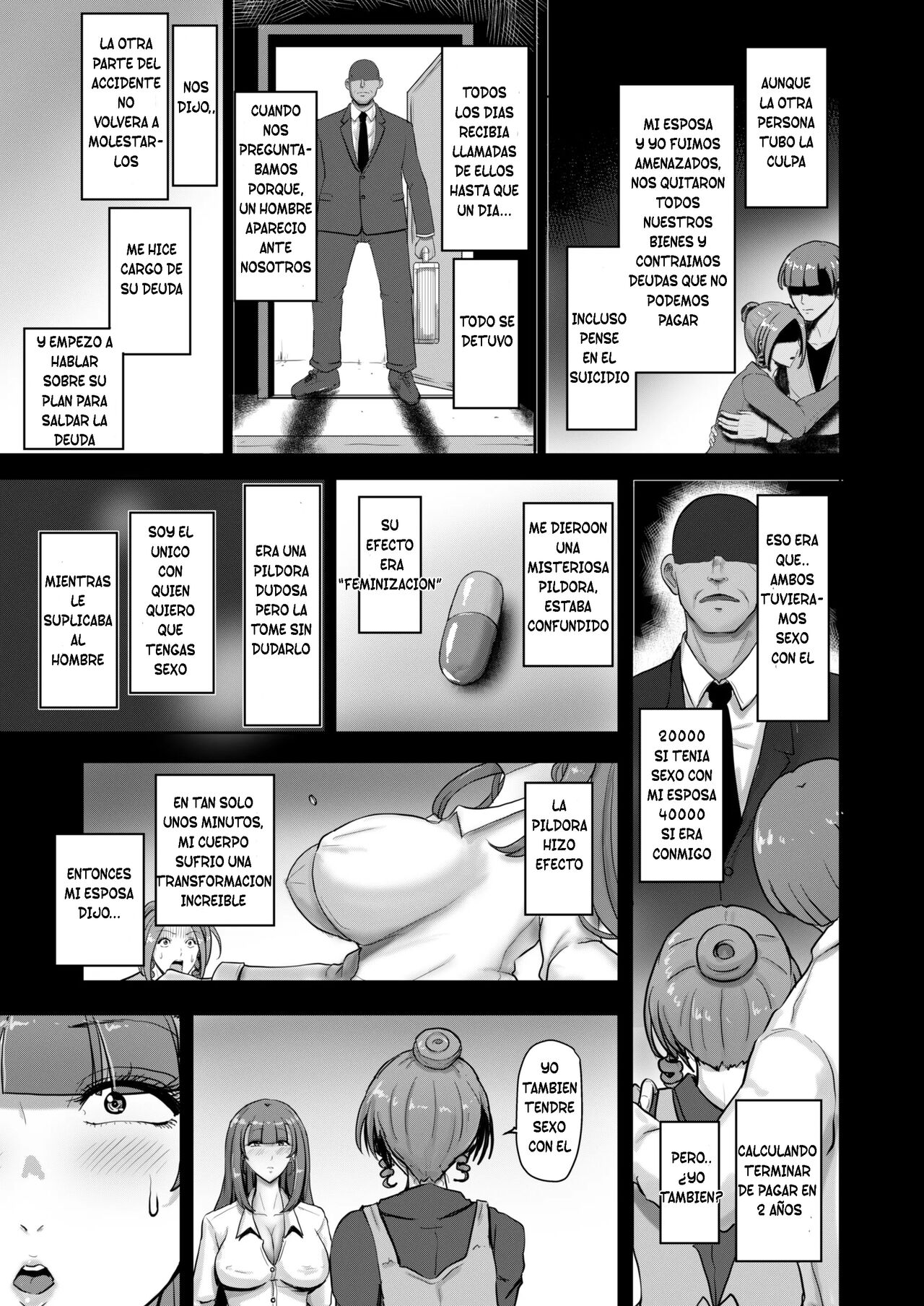 Nyotaika Netorare Fuufu ~ Nyotaika sareta Otto wa Aisuru Tsuma o Netotta Chinpo ni Otosareru | Marido feminizado engaña a su esposa page 5 full