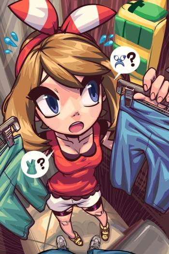 [TwoSipsofBleach] May's Bike Shorts Dilemma (Pokemon) cover