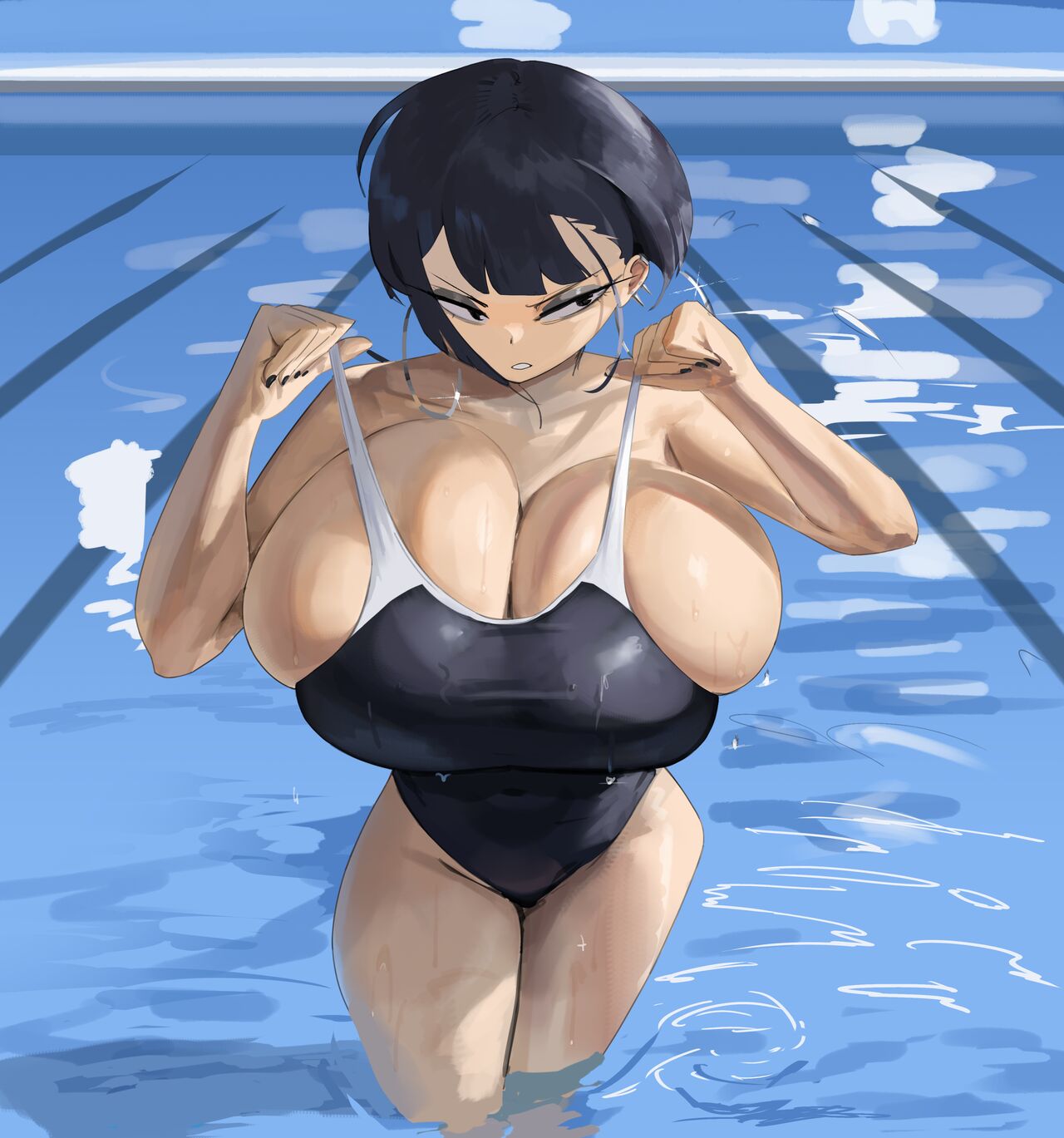 Goth swim practice + Goth practices her Breast Stroke page 4 full