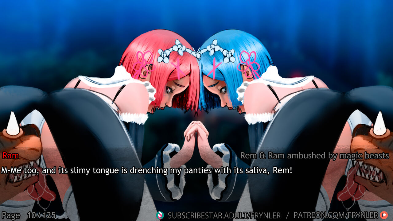 Rem and Ram ambushed by magic beasts page 10 full