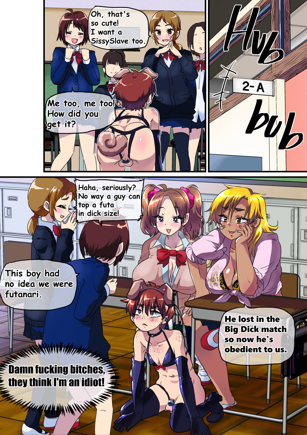 Ore ga Mesu Ochi Shite Kyokon Futanari Gyaru-tachi no Seishori-you Chinpo Ana ni Choukyou Sarete Shimatta Ken. | I Ended Up Being Transformed Into The Sissy Slave Of The Big-Cocked Futanari Girls. page 12 full
