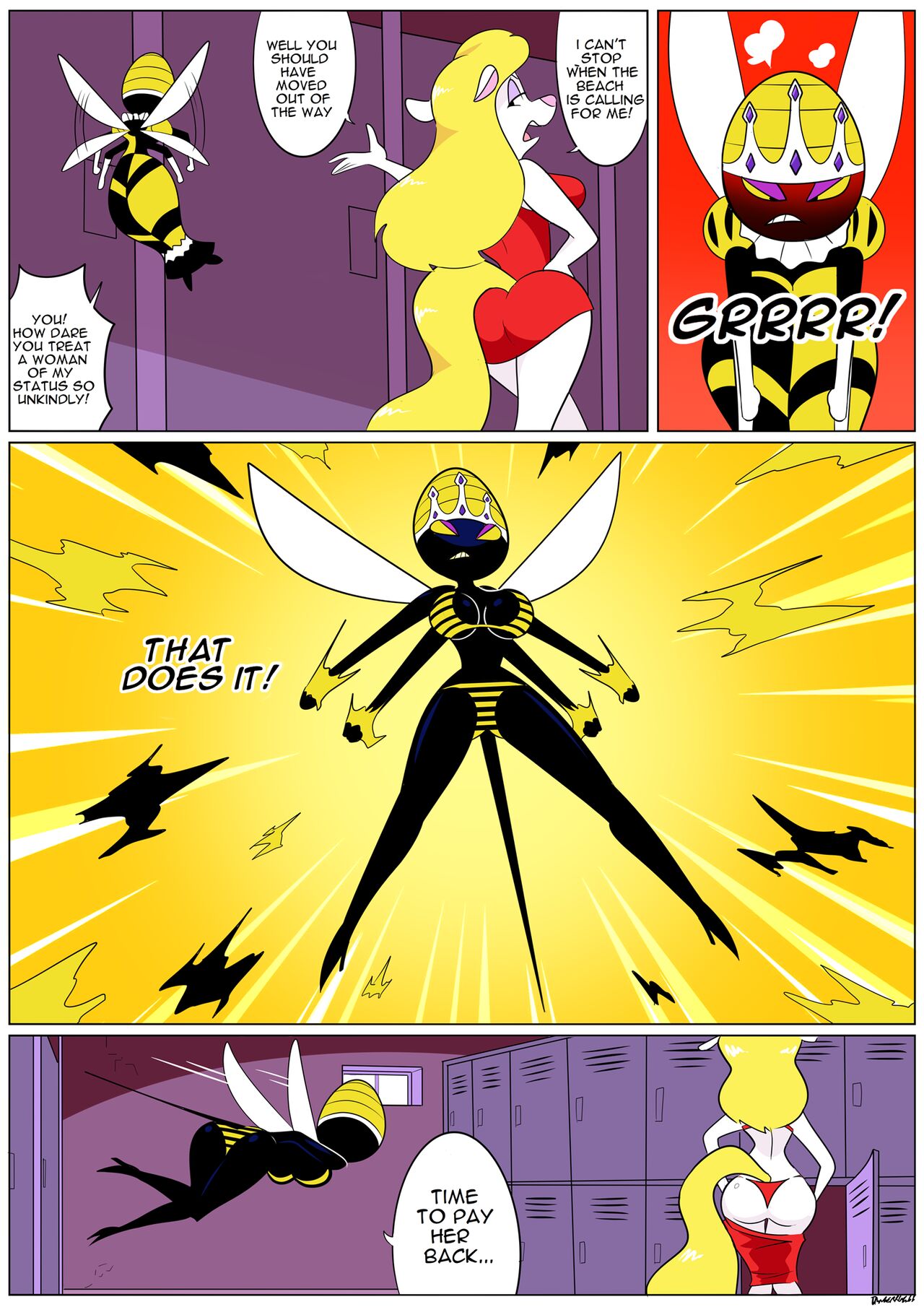 Queen Bea's Beach Fight page 2 full