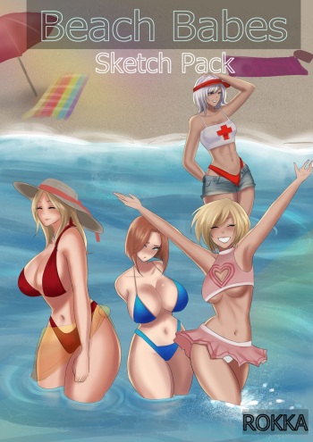 [Rokka] Beach babes Vore sketch pack cover