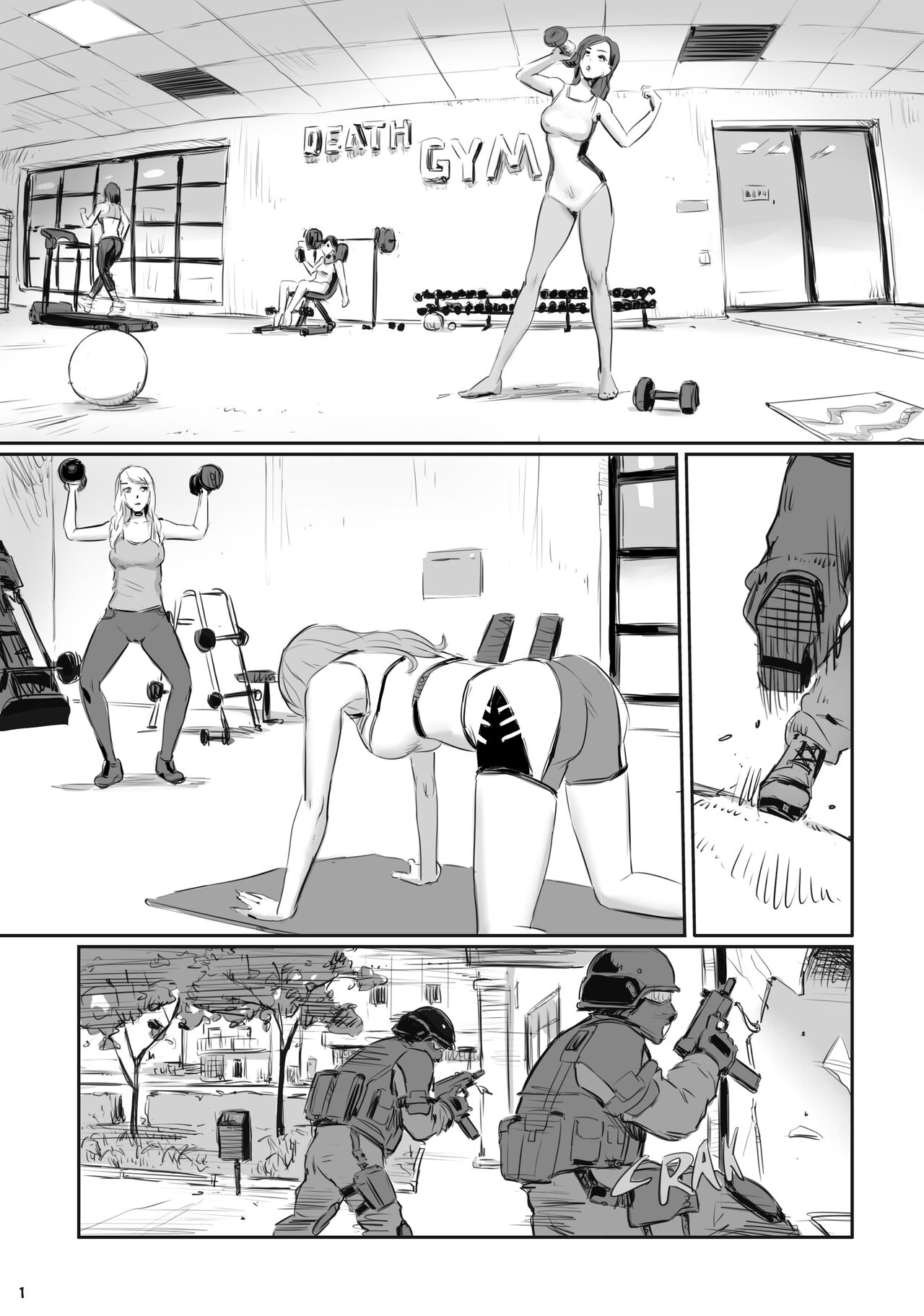 Gym Girls page 1 full