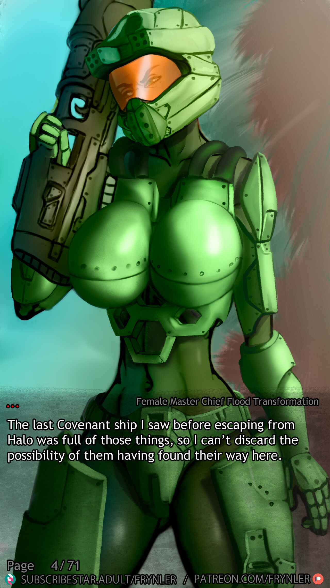 Female Master Chief Flood Transformation page 4 full