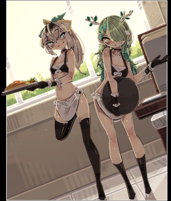 [Shuuko] Iroha & Fauna's Maid Cafe (Hololive) cover