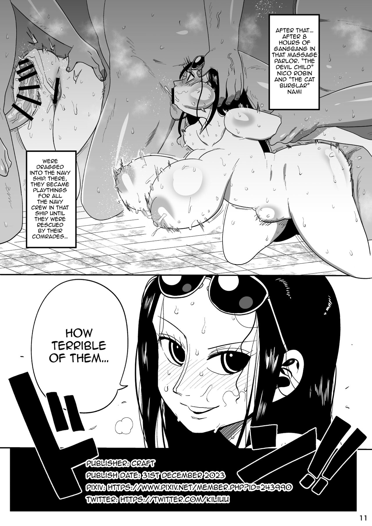 Nico Robin vs Massage Oji-san | Nico Robin Vs. Masseur Old Man page 11 full