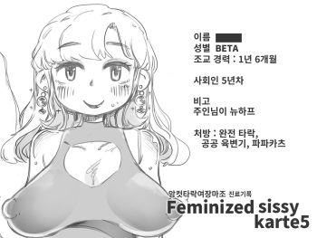 [SWEETTABOO (ryokutya)] Mesu Ochi Maso Shoujou Kiroku Feminized Sissy Karte5 | 암컷 타락 여장 마조 진료 기록 5 [Korean] cover