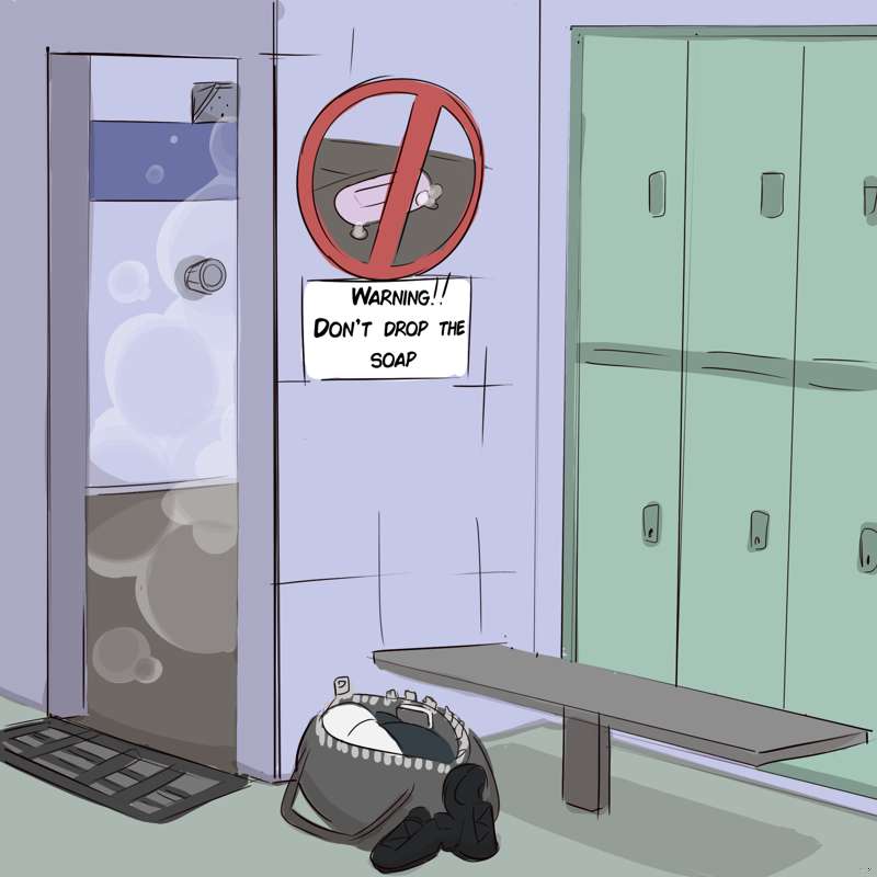 Sam No-Homo Shower page 1 full