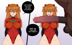 Asuka Langley Worshiping Big Stallions
