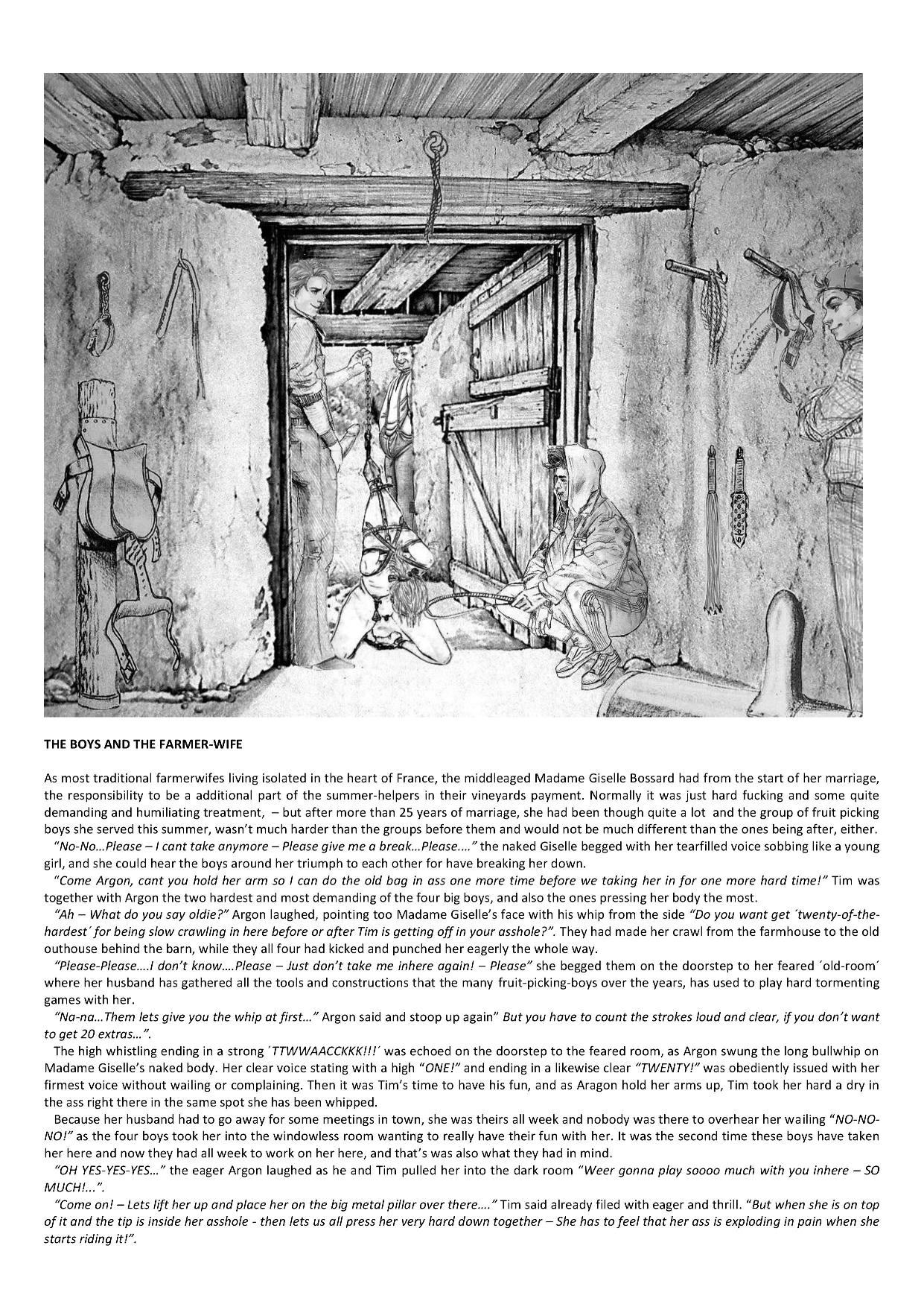Joseph Farrel Re-drawings with text "Housewives in despair 3" page 12 full