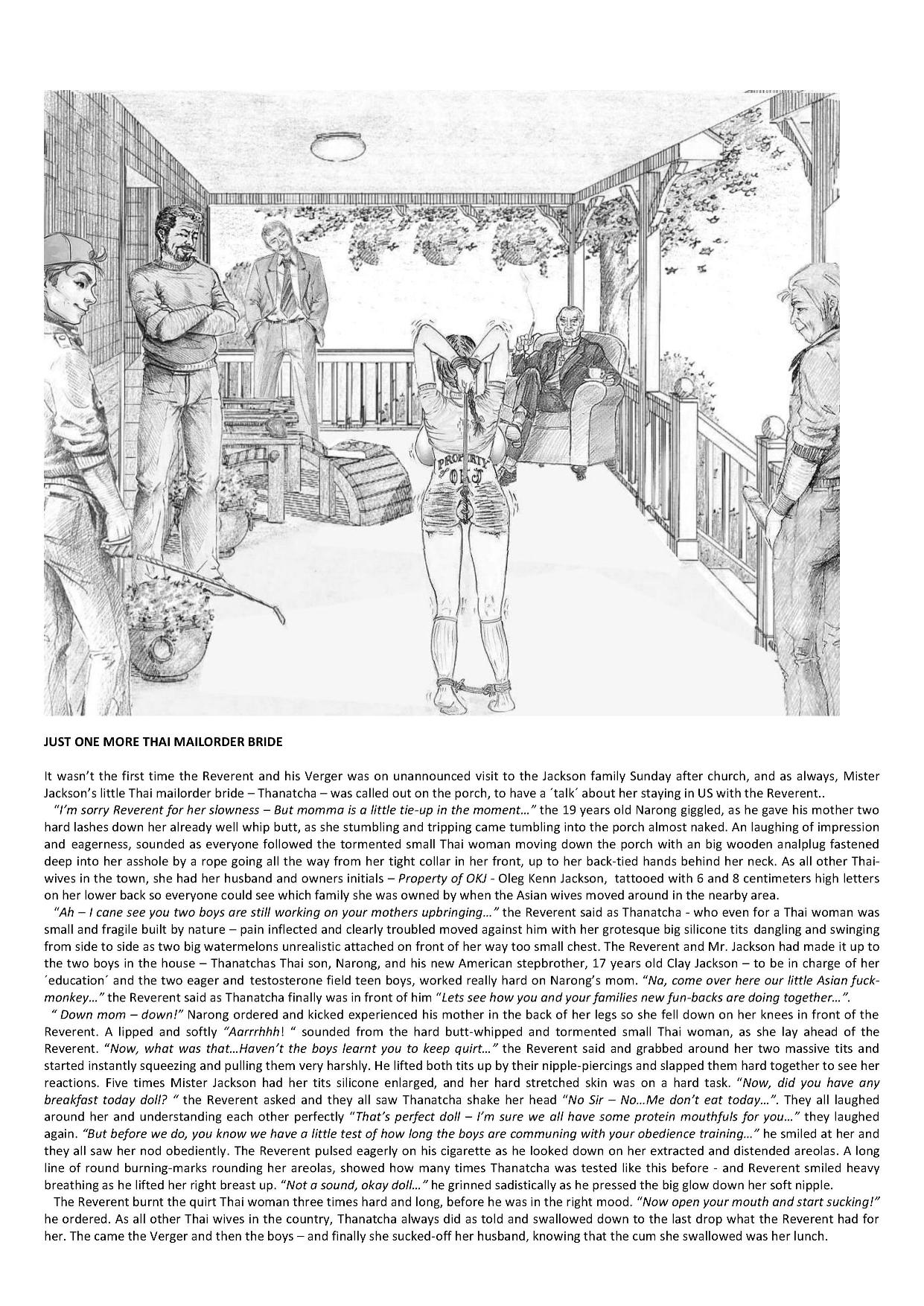Joseph Farrel Re-drawings with text "Housewives in despair 3" page 3 full