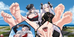 Azur Lane - Prinz and Zeppelin giantess