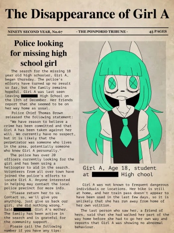 [PONPORIO] The Disappearance of Girl A (Sample) cover