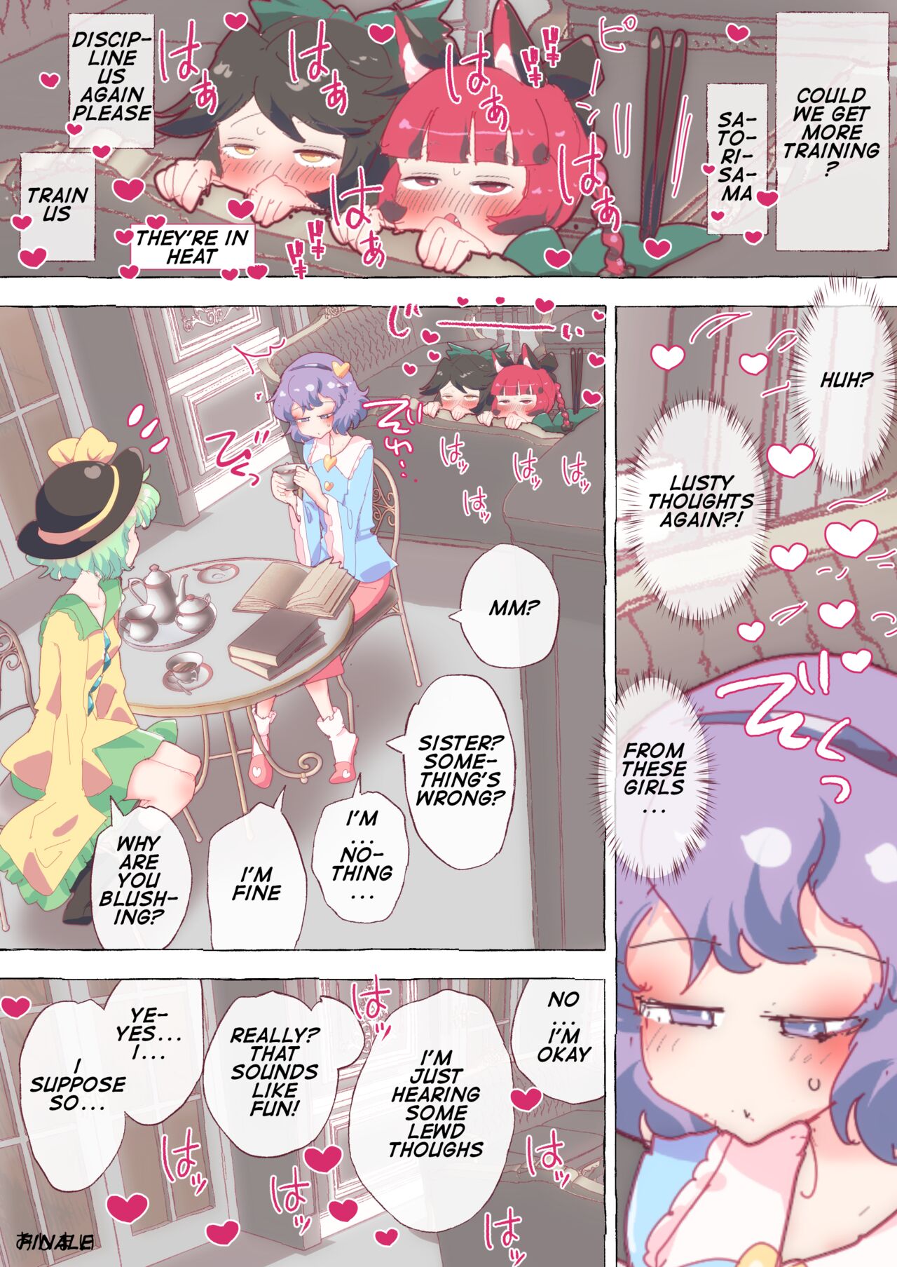 Orin and Okuu can't hold back and cum all over the place while being trained by Satori-sama page 12 full