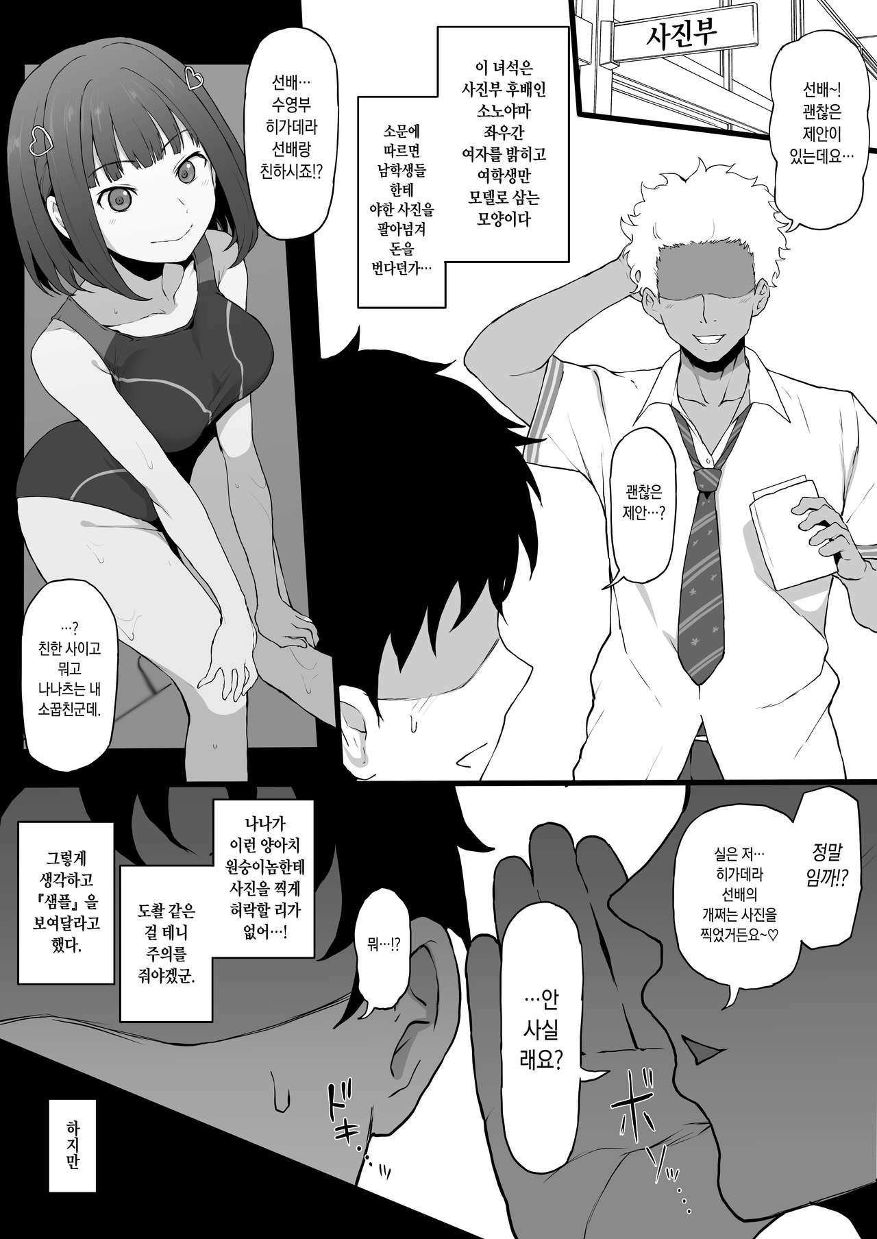 Yarichin♂kara Imouto to Osananajimi no Honnou Mukidashi na Shashin o Katte Shikoru Hon page 4 full
