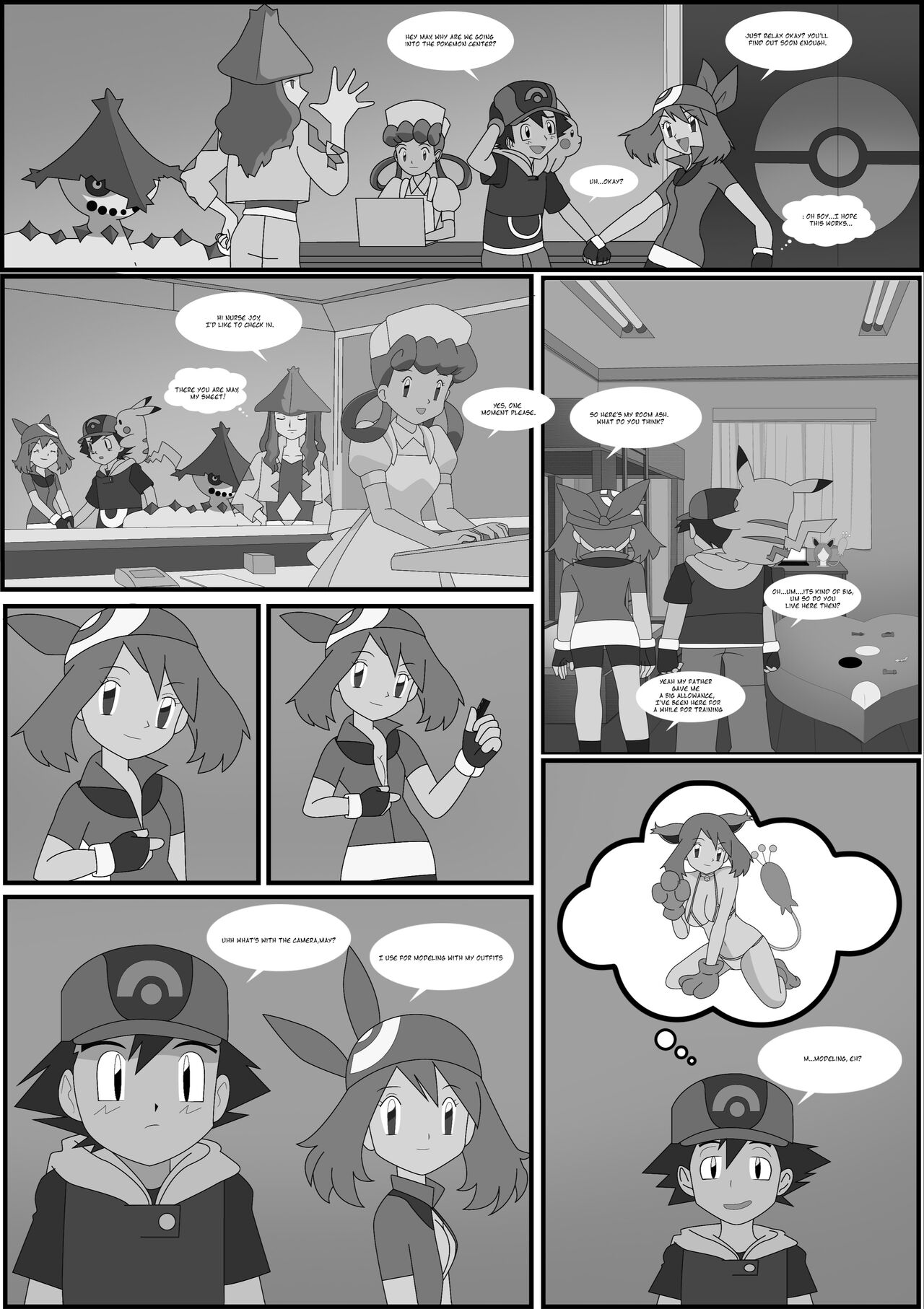 Pokeporn:  A room with a virgin!  Ash X May page 3 full