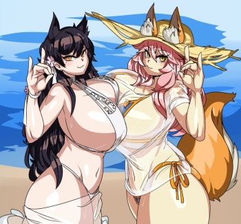 [CaptainKirb] Atago & Tamamo-no-Mae (Azur, Fate/Grand Order) cover
