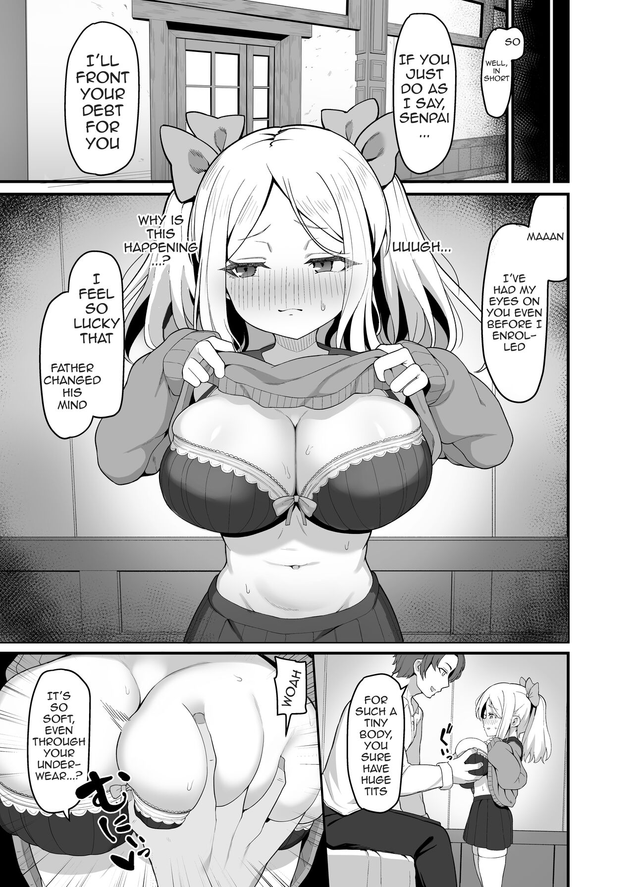 Chicchakute Dekai Senpai. | My Tiny and Huge Senpai page 4 full