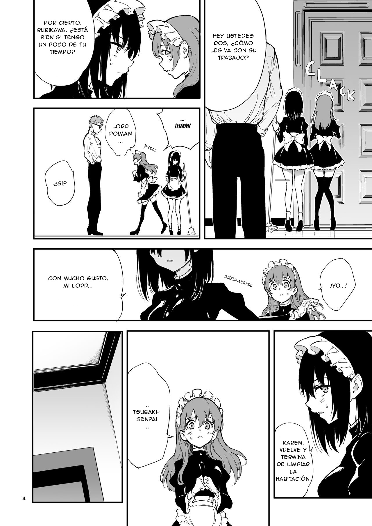 Maid Kyouiku. 4 -Botsuraku Kizoku Rurikawa Tsubaki- | Educación de una maid 4 -La aristócrata caída Rurikawa Tsubaki- page 3 full