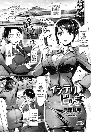[Shimazu Tekko] Intelli Bitch | Una perra inteligente (Comic Kairakuten Beast 2015-02) [Spanish] cover