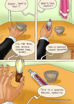 Father shaves Daughters Pussy