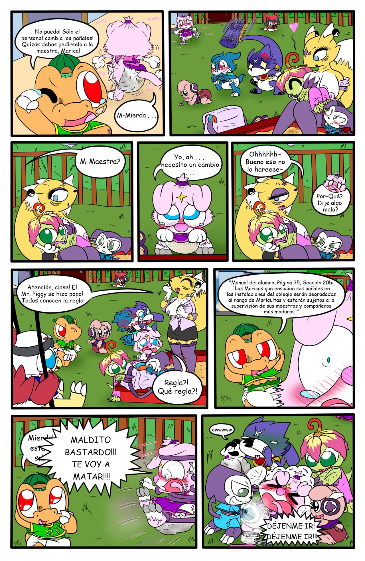 El Primer Día Preescolar de Piggy //Parte 1// page 3 full