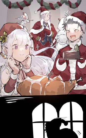 [Angel] Emilia x Subaru futa (Christmas) cover