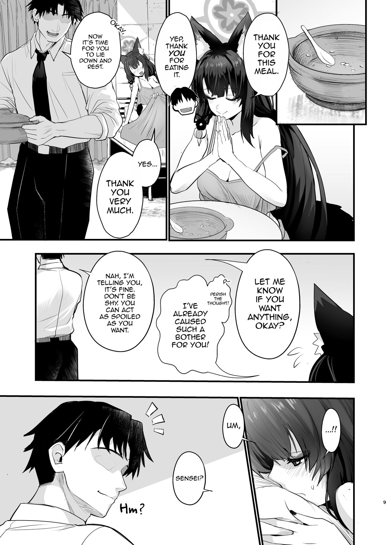 Wakamo-san, sore Kaze desu. | Wakamo-san, That's a Cold. page 8 full