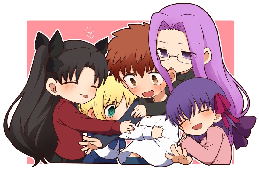 Shirou x Saber, Rin, Sakura and Rider page 1 full