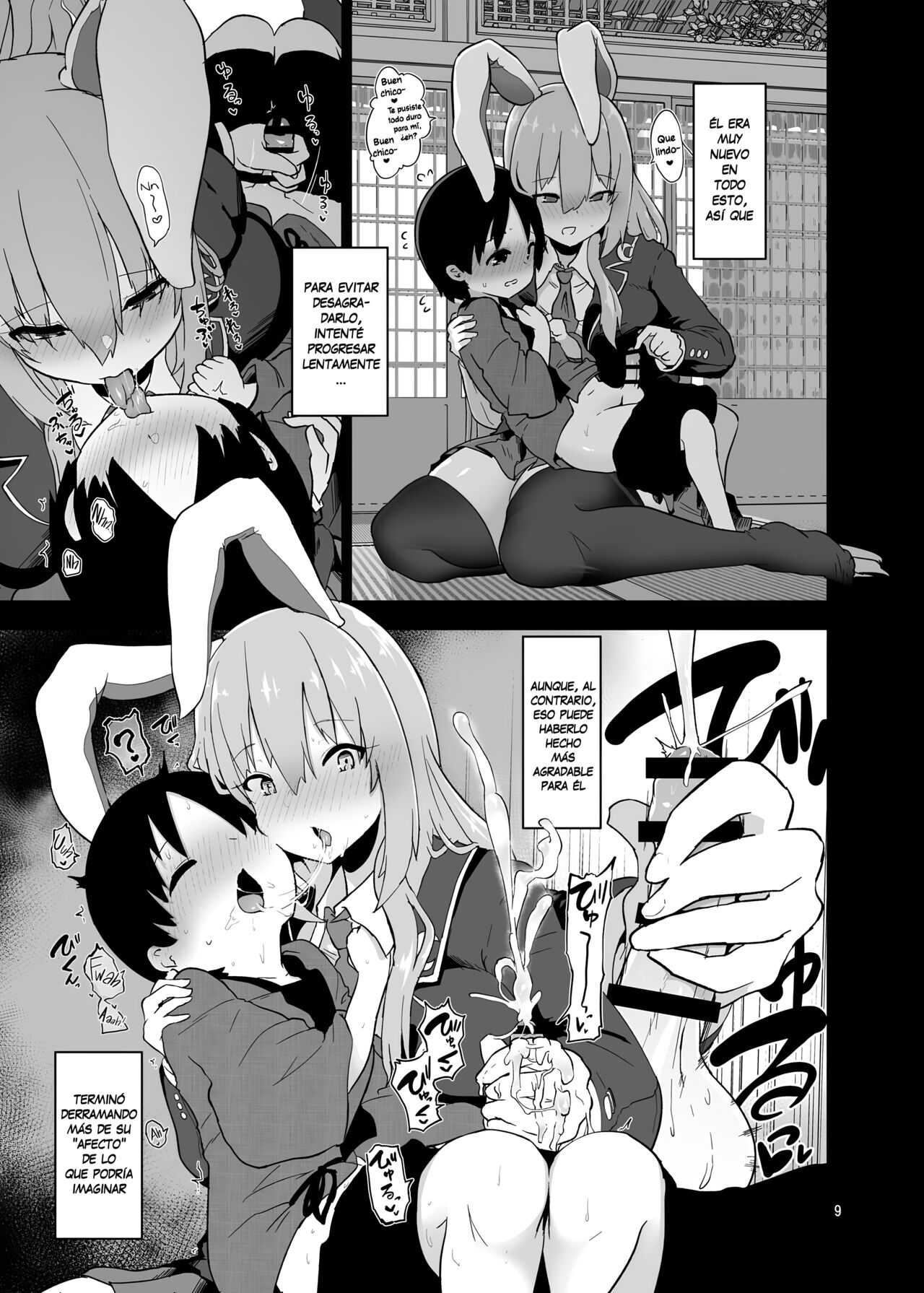 Saitei de Dou Shiyou mo Nai Usagi no Onee-san - A bad rabbit singing a hymn. | La hermana coneja reprensible page 9 full