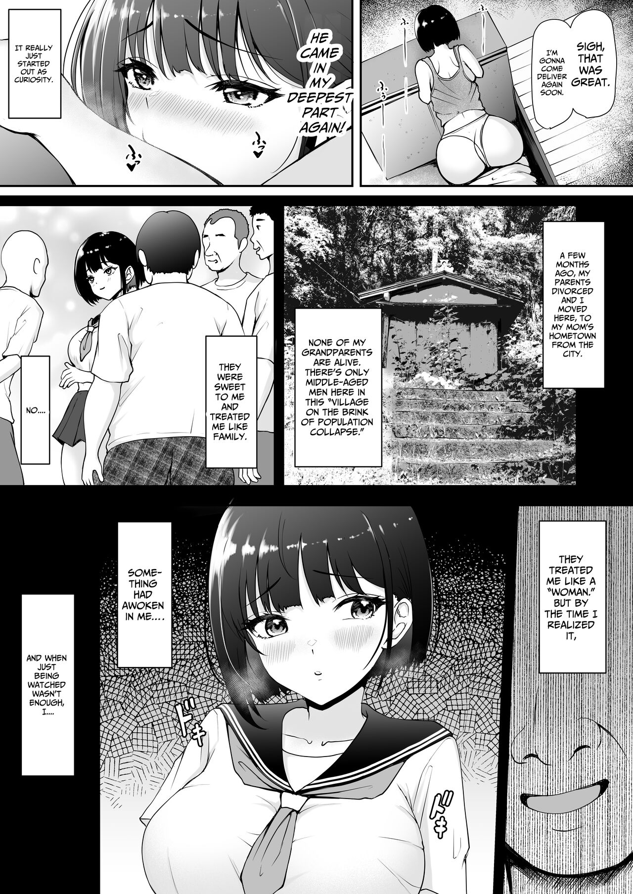 I'm the only girl in this village on the brink of population collapse... ~Village Cumbucket Arc~ page 8 full
