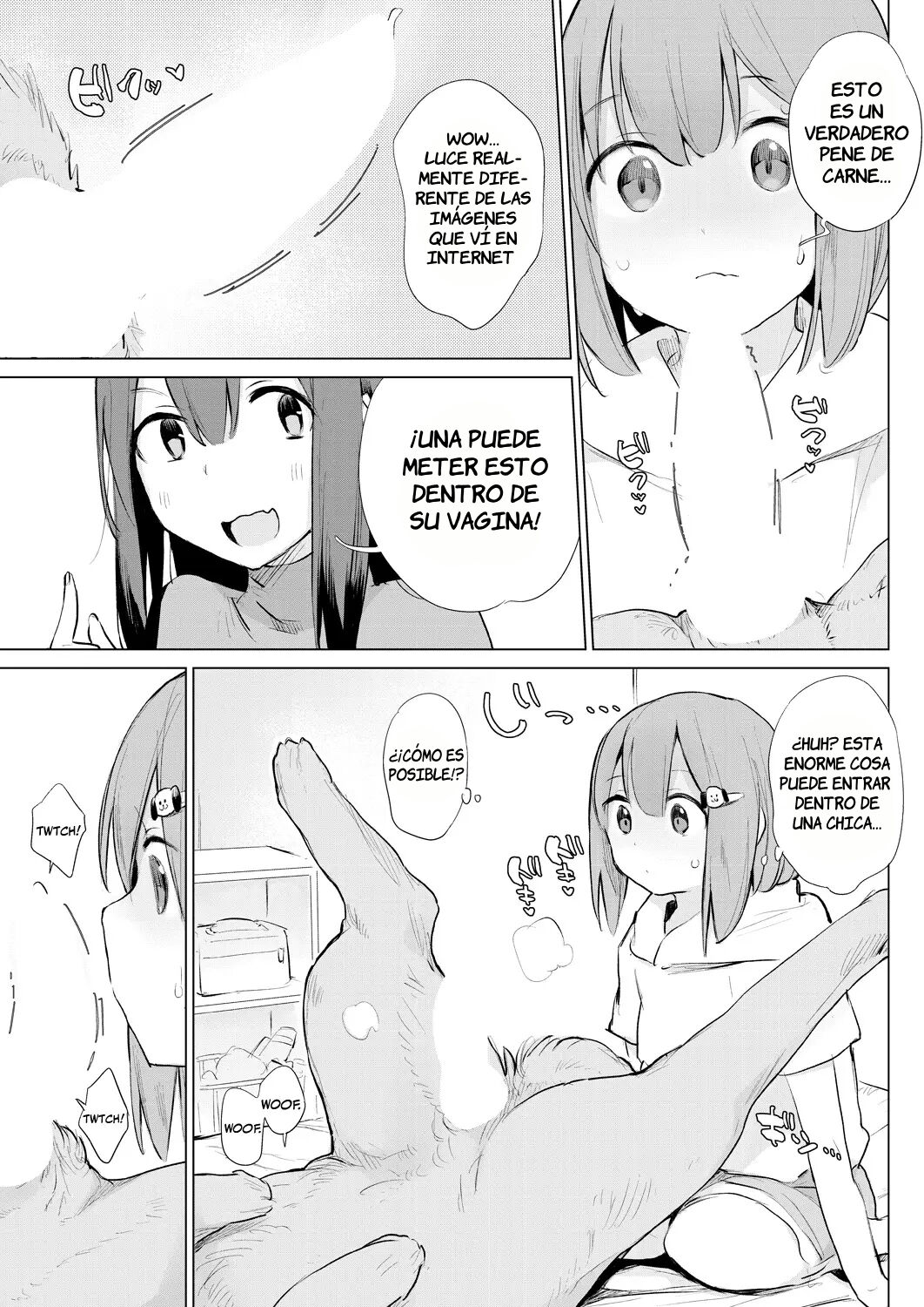Kinjo no Onee-san ni Sex no Shitsumon o Shitara Inukan o Susumerareta Hanashi | Le pregunté a mi vecina sobre el sexo y terminé cogiendo con un perro como resultado page 6 full