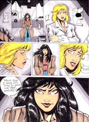 Devilman Lady (Jun Fudo) vs She-Hulk (Jennifer Walters) by Morea cover