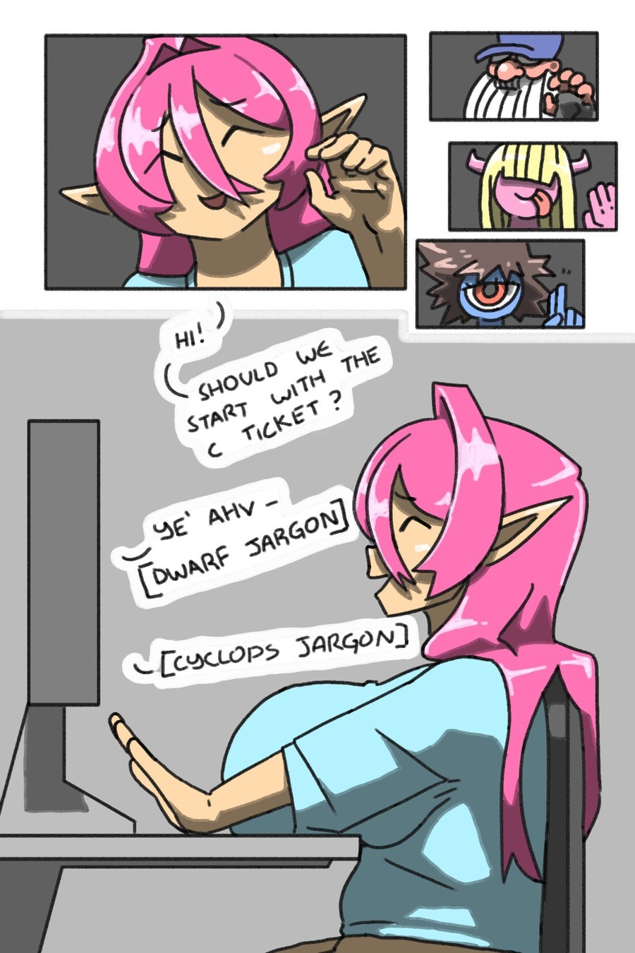 Work From Home Elf page 1 full