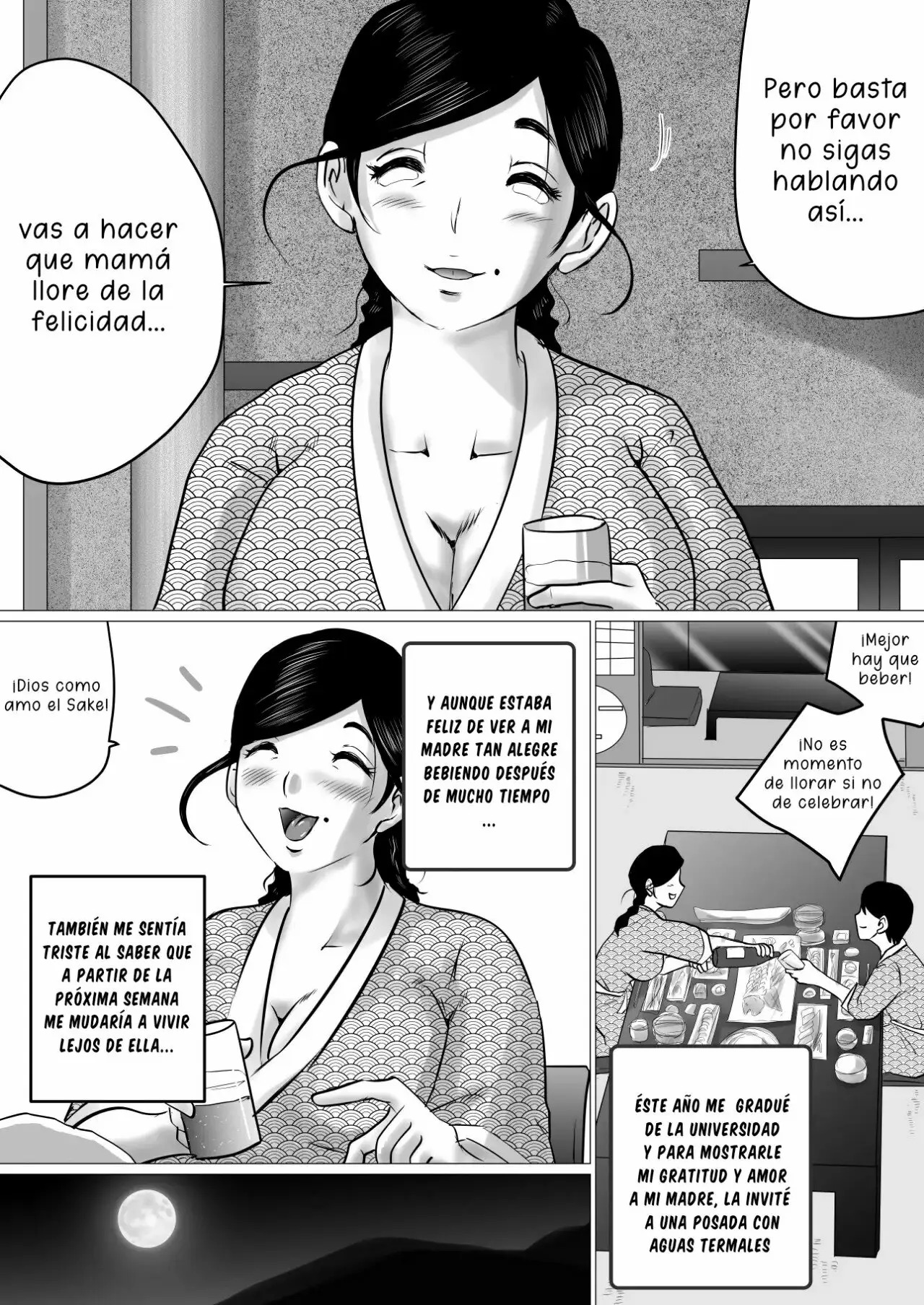 Jukubo to Futari de, Onsen Ryokou. ~Oyakoukou Suru Tsumori ga, Kaa-san no Karada ga Ero Sugita node...~ | Un Viaje A Las Aguas Termales Con Mi Madre... page 3 full