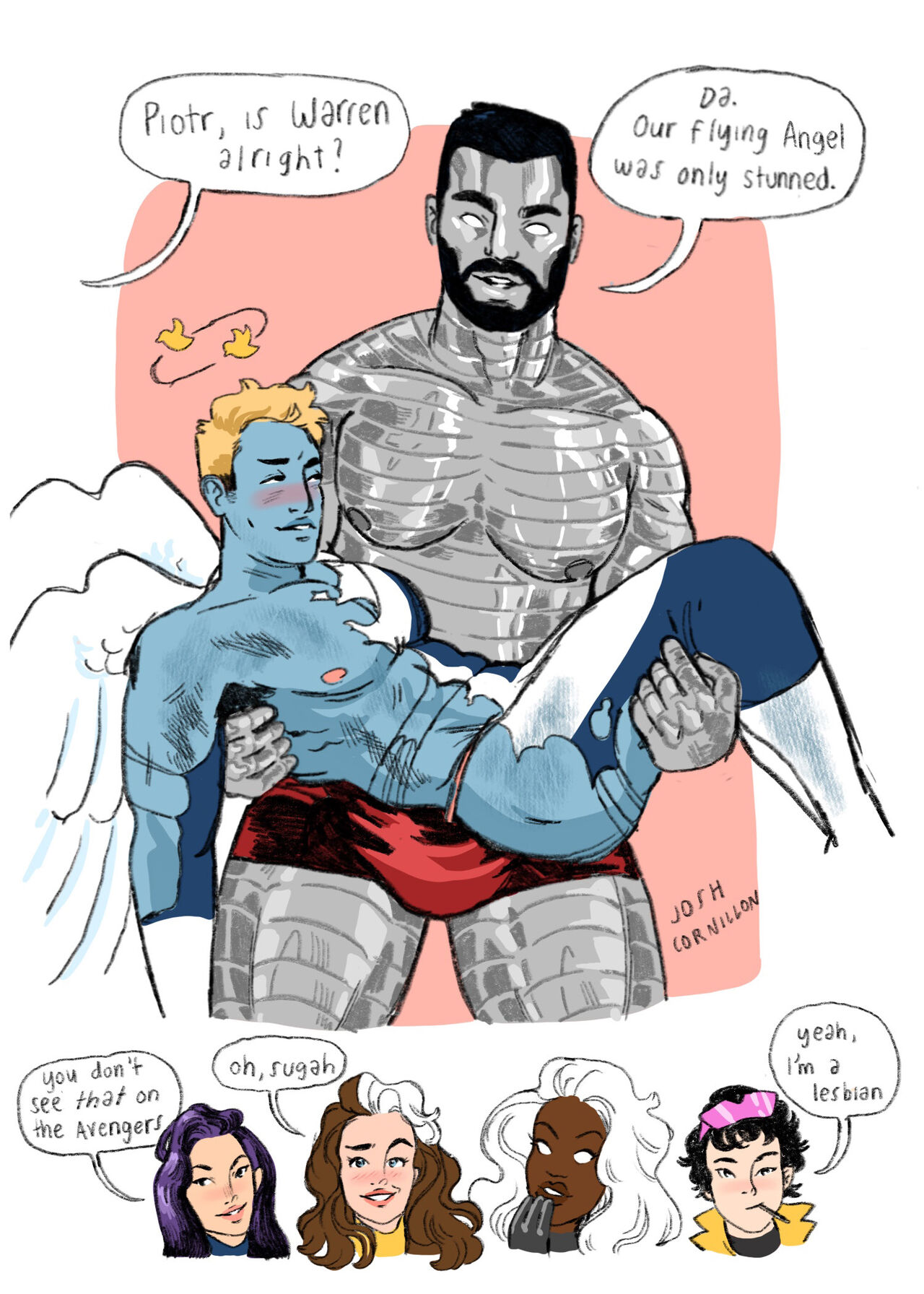 Himbo Angel & Bottom Bobby - an 18+ X-Men sketchbook by Josh Cornillon page 12 full