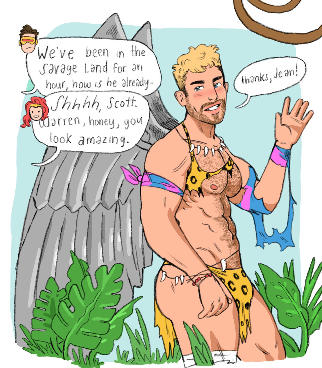 Himbo Angel & Bottom Bobby - an 18+ X-Men sketchbook by Josh Cornillon page 9 full