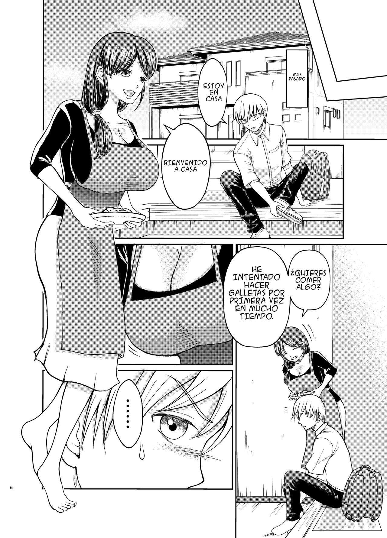 Yasashii Bakunyuu Kaa-san to Irekawacchatta Hankouki na Ore no Hanashi ~1~ | Cambio de cuerpos, yo y mi pechugona madre 1 page 6 full