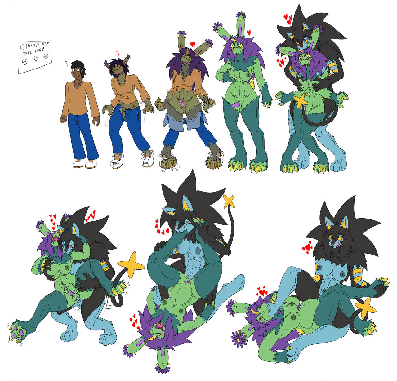 Joining The Bandits, Becoming a Herm Ampharos, A Delicious Renamon & Petra and Felina page 9 full