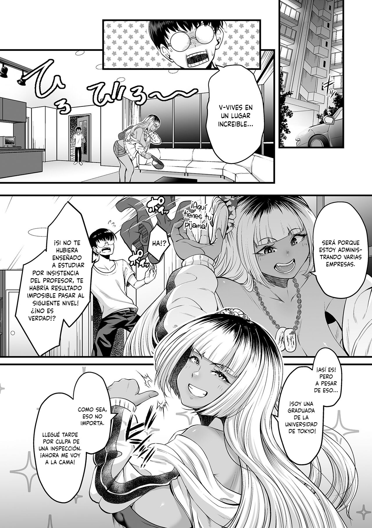 Toshiue no Kuro Gal Doukyuusei |  Mi Bronceada y Mayor Compañera de Clases Gyaru page 5 full