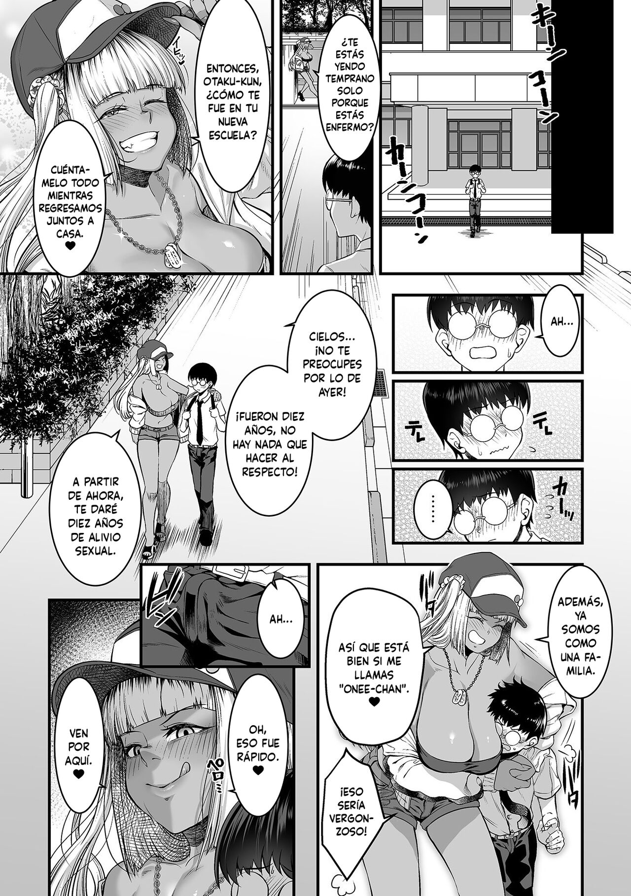 Toshiue no Kuro Gal Doukyuusei |  Mi Bronceada y Mayor Compañera de Clases Gyaru page 9 full