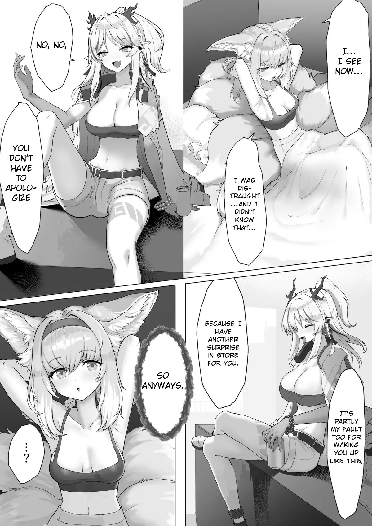 Gotsugou Nouryoku wo Te ni Ireta N*an ga, Rh*des de Mechakucha Suru Hanashi Bangaihen: S*zuran | Nyan who Gained a Convenient Ability Makes a Mess out of Rhodes Island, Extra Edition: Suzuran page 8 full