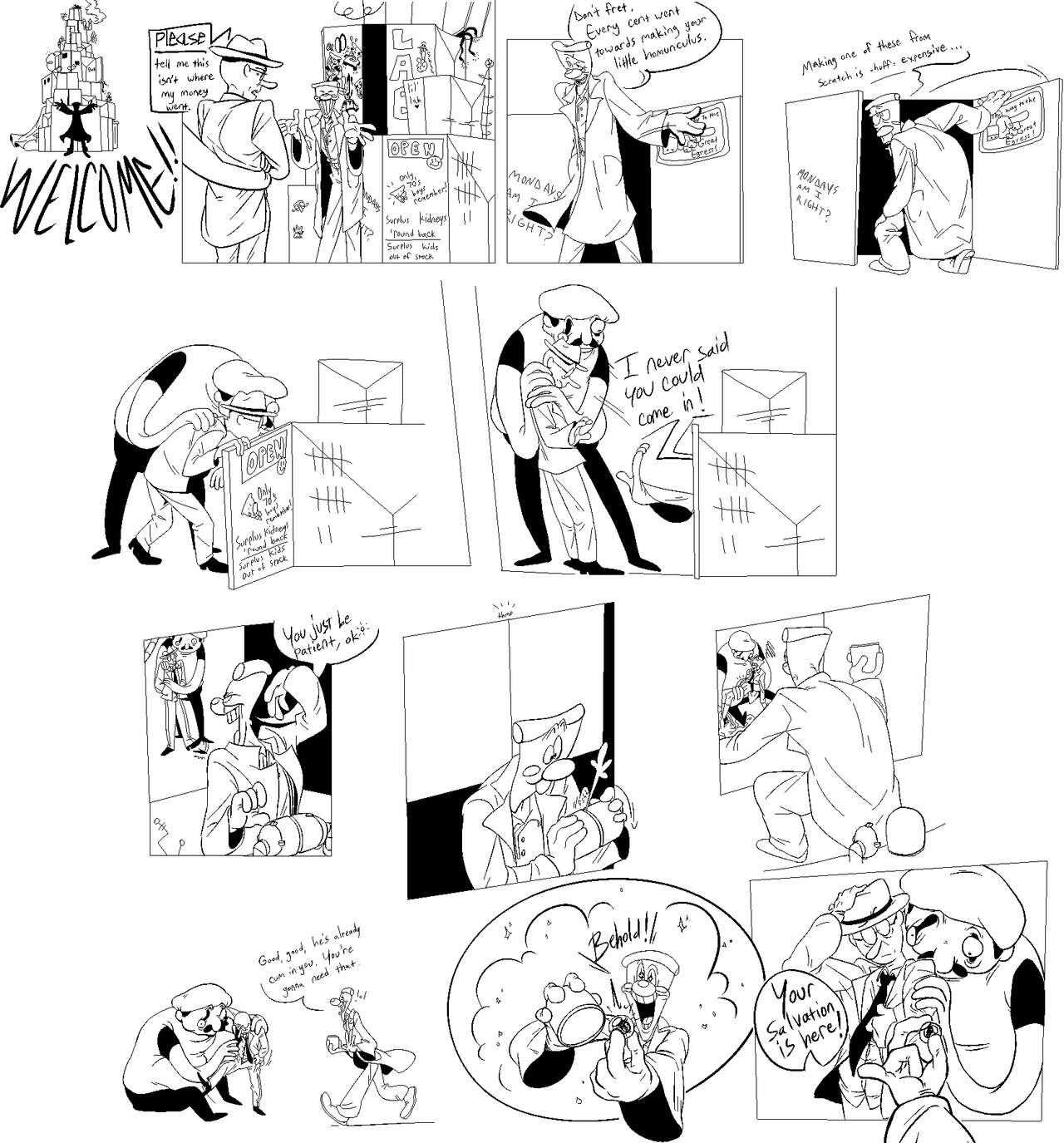 Mr. Stick and Fake Peppino Comic page 10 full