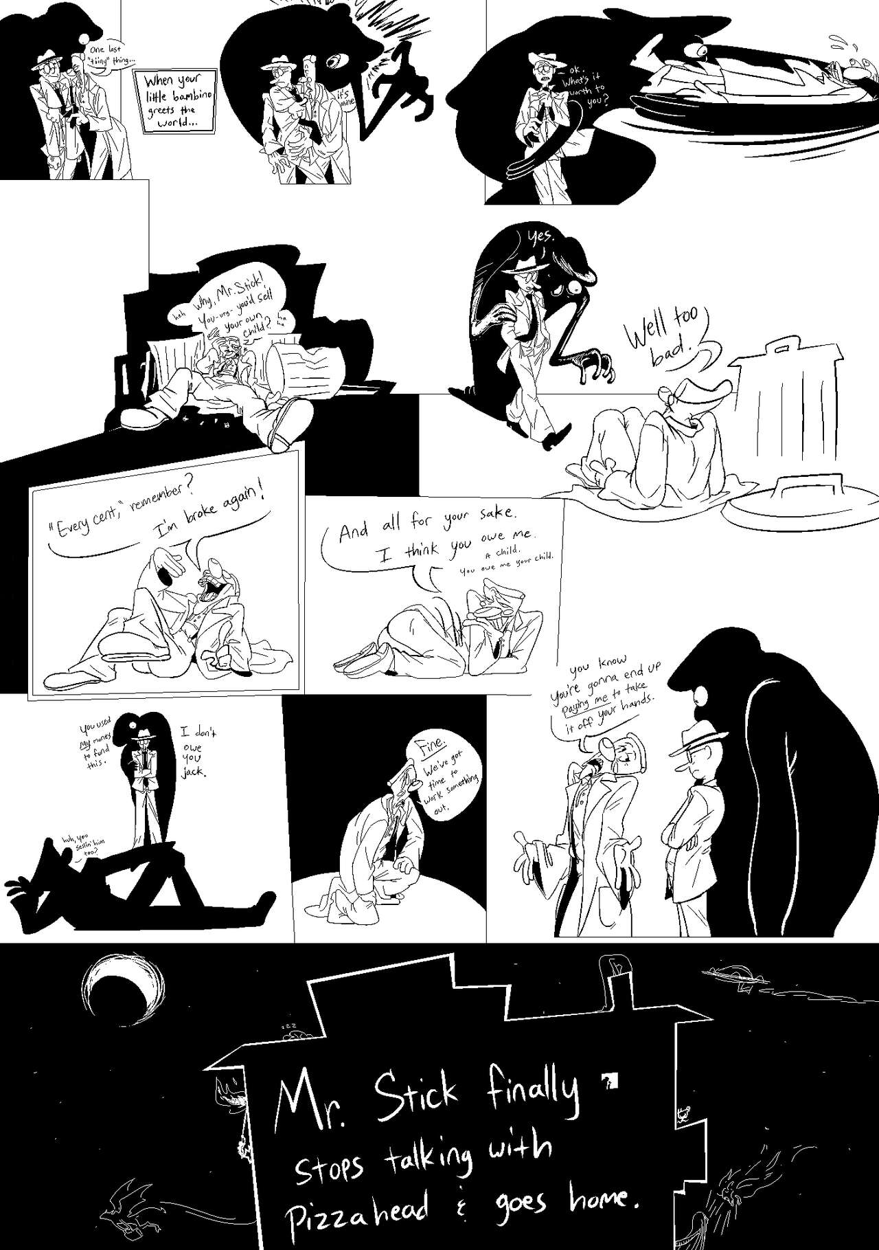 Mr. Stick and Fake Peppino Comic page 12 full