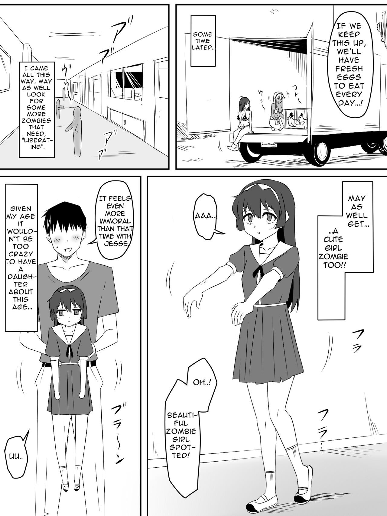 Zombie Harem Life ~Antibogi no Ore to Bakunyuu Zombie~ 4 | Zombie Harem Life ~My Immunity and the Big-Titted Zombie~ 4 page 6 full