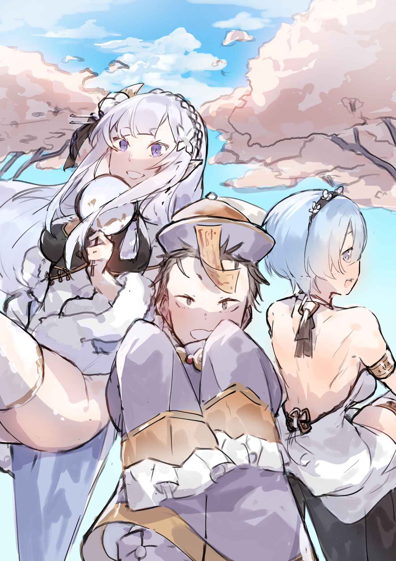 Subaru x Emilia and Rem page 6 full