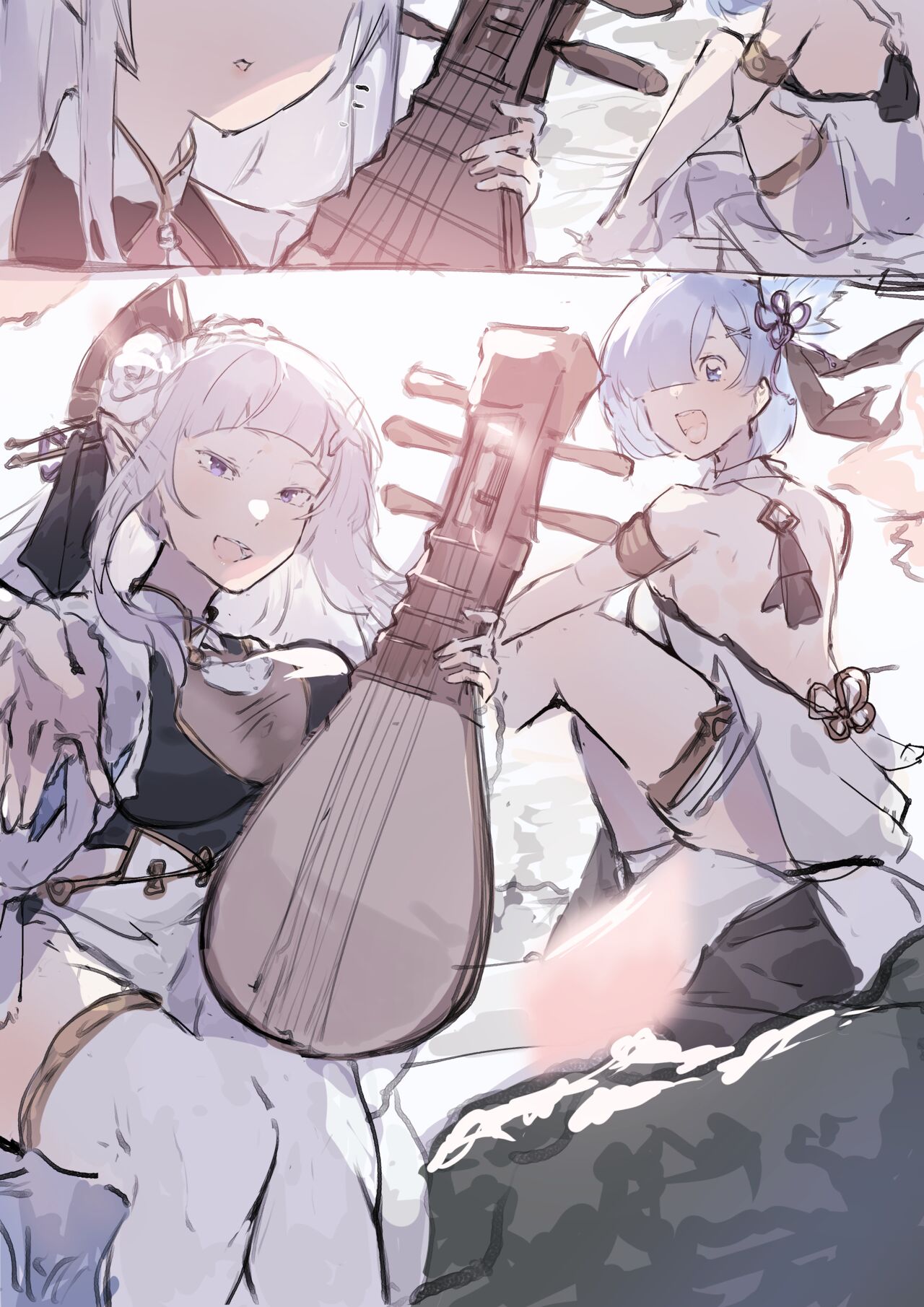 Subaru x Emilia and Rem page 8 full